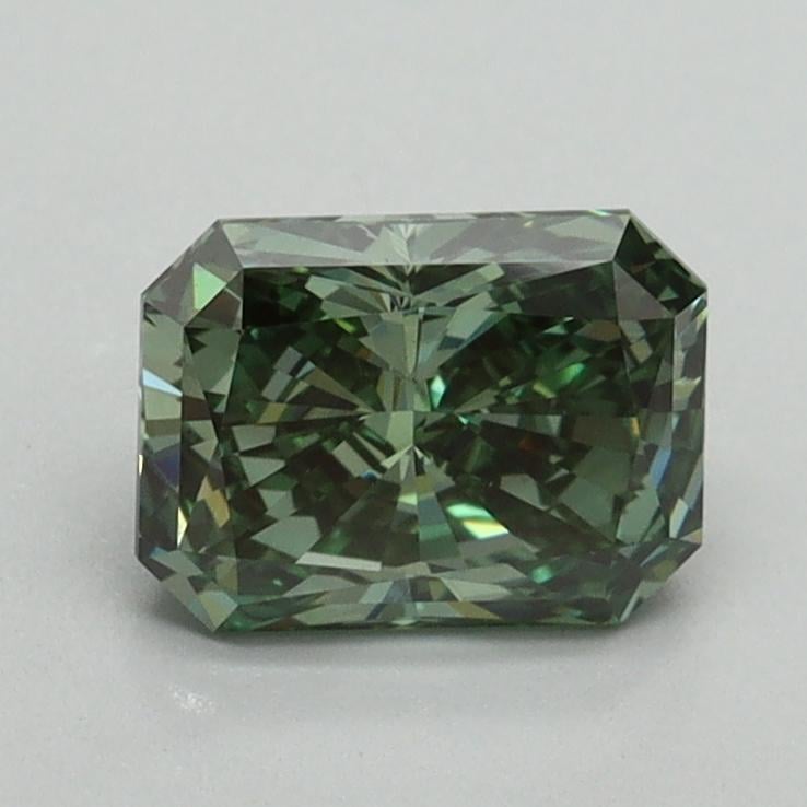 1.00 Ct. Fancy Vivid Pacific Green Radiant Lab Grown Diamond