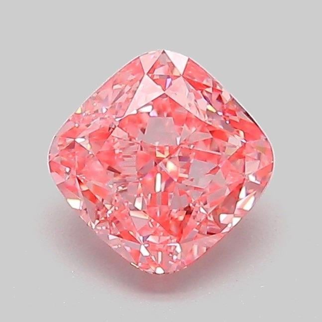 1.05 Ct. Fancy Vivid Pink Cushion Lab Grown Diamond
