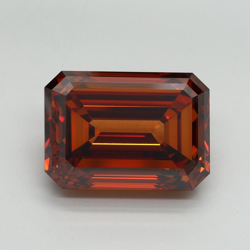 11.58 Ct. Fancy Vivid Orange Emerald Lab Grown Diamond