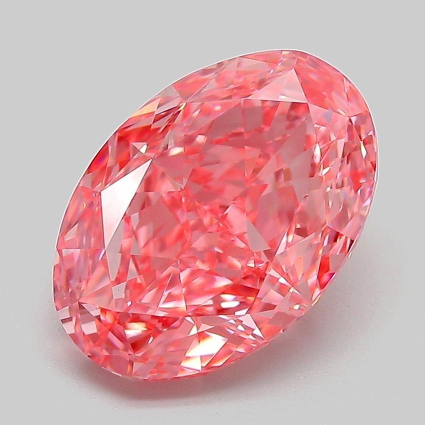 4.07 Ct. Fancy Vivid Pink Oval Lab Grown Diamond