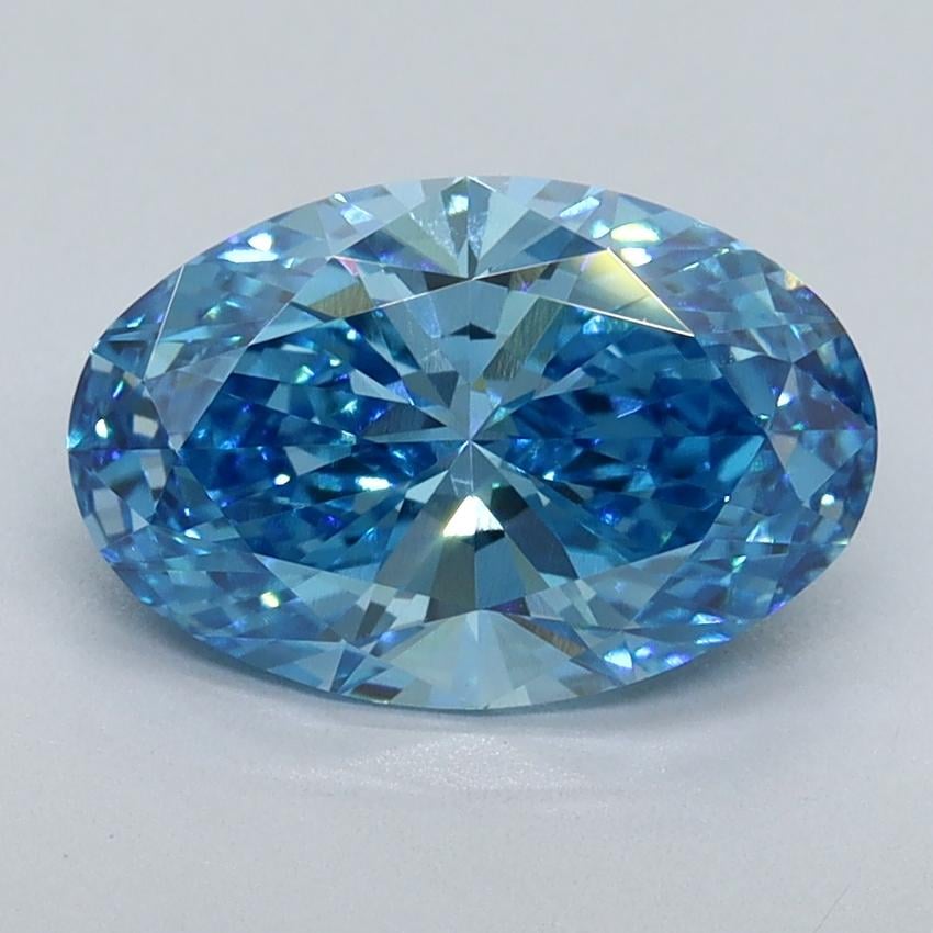 2.02 Ct. Fancy Vivid Blue Oval Lab Grown Diamond