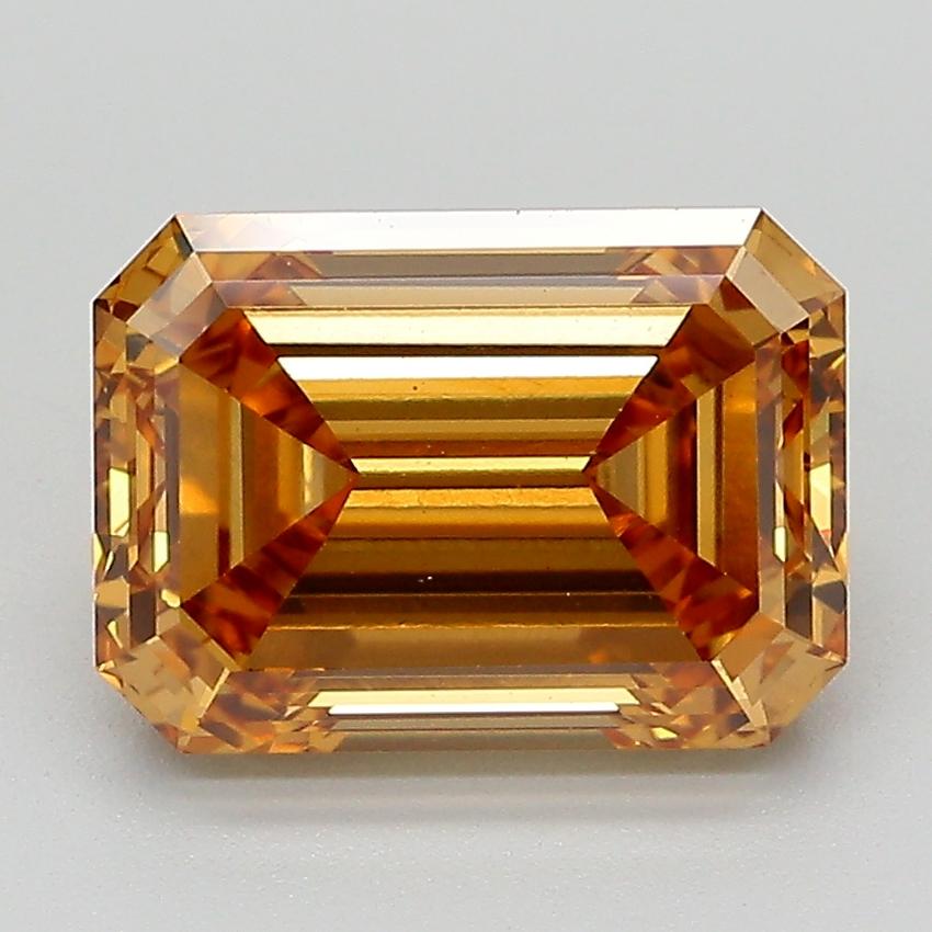 3.09 Ct. Fancy Light  Brown Emerald Lab Grown Diamond