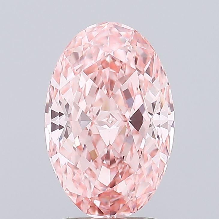 2.11 Ct. Fancy Vivid Pink Oval Lab Grown Diamond