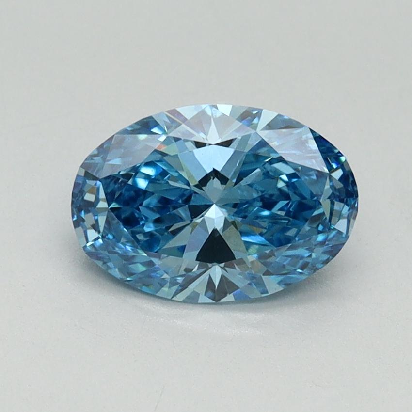 1.01 Ct. Fancy Vivid Blue Oval Lab Grown Diamond