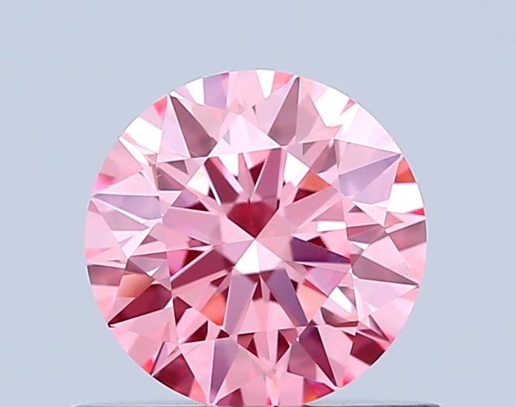 0.57 Ct. Fancy Vivid Pink Round Lab Grown Diamond