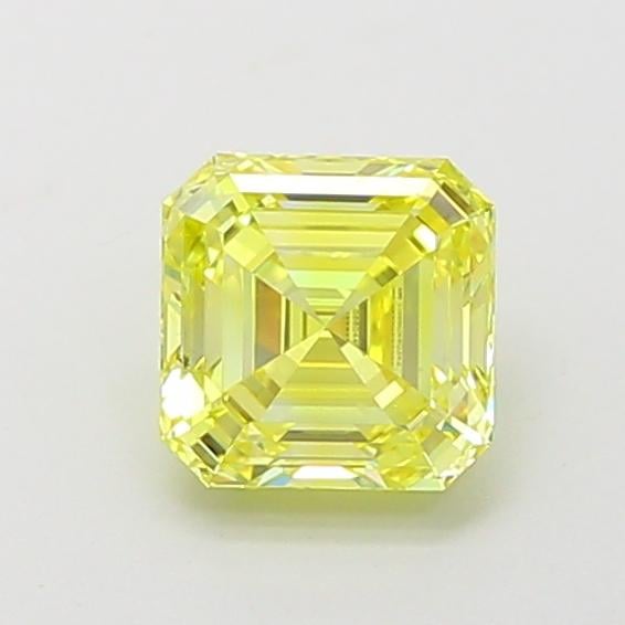 1.08 Ct. Fancy Vivid Yellow Asscher Lab Grown Diamond