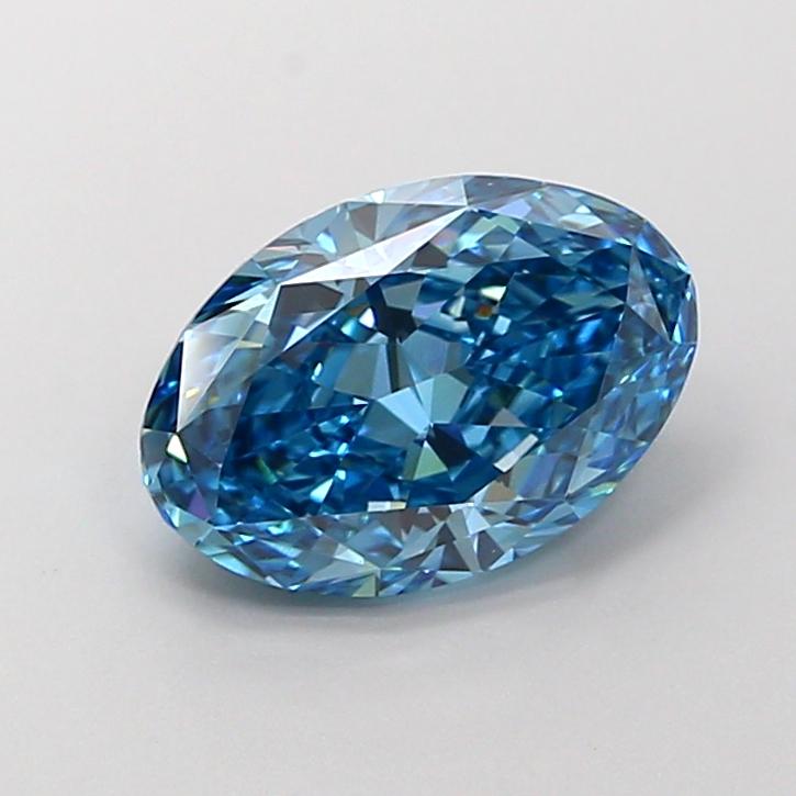 2.18 Ct. Fancy Vivid Blue Oval Lab Grown Diamond