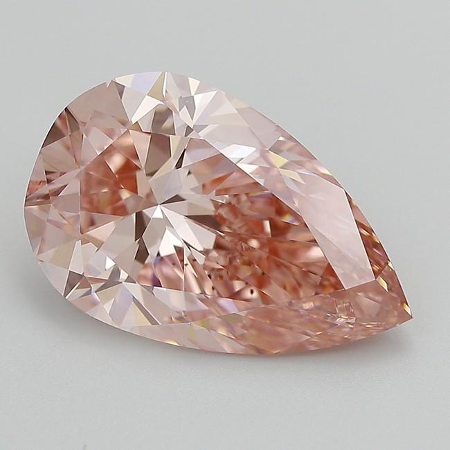6.02 Ct. Fancy Vivid  Pink Pear Lab Grown Diamond