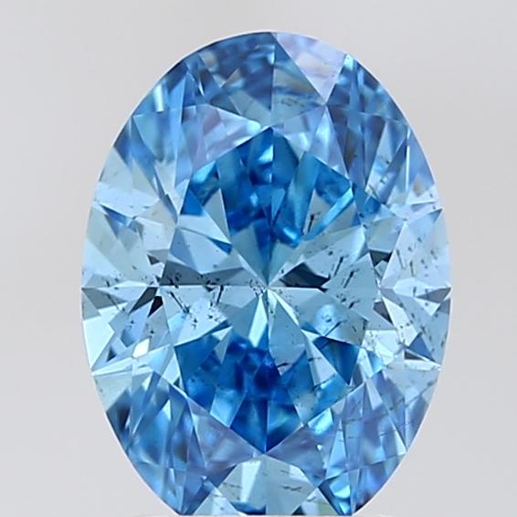 2.00 Ct. Fancy Vivid Blue Oval Lab Grown Diamond