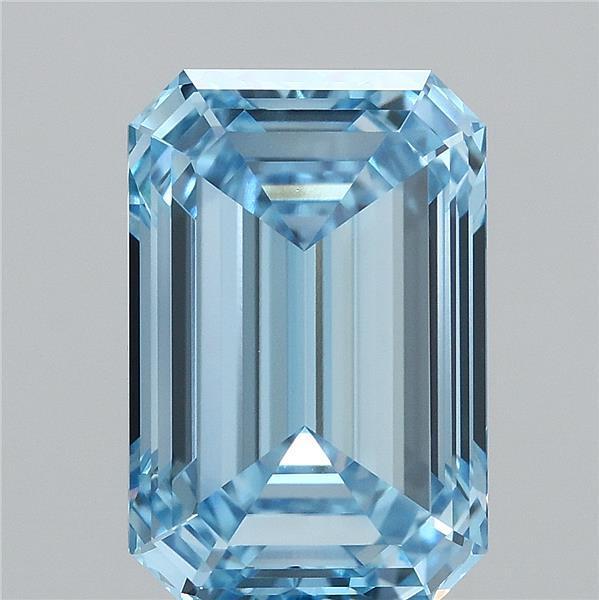 5.31 Ct. Fancy Vivid Blue Emerald Lab Grown Diamond
