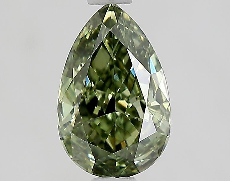 1.08 Ct. Fancy Vivid Green Pear Lab Grown Diamond