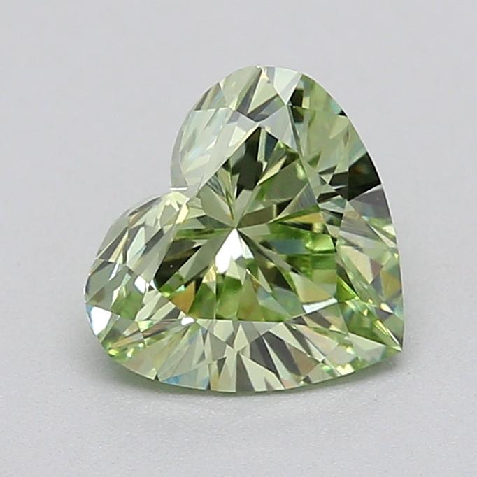 0.56 Ct. Fancy Vivid  Green Heart Lab Grown Diamond