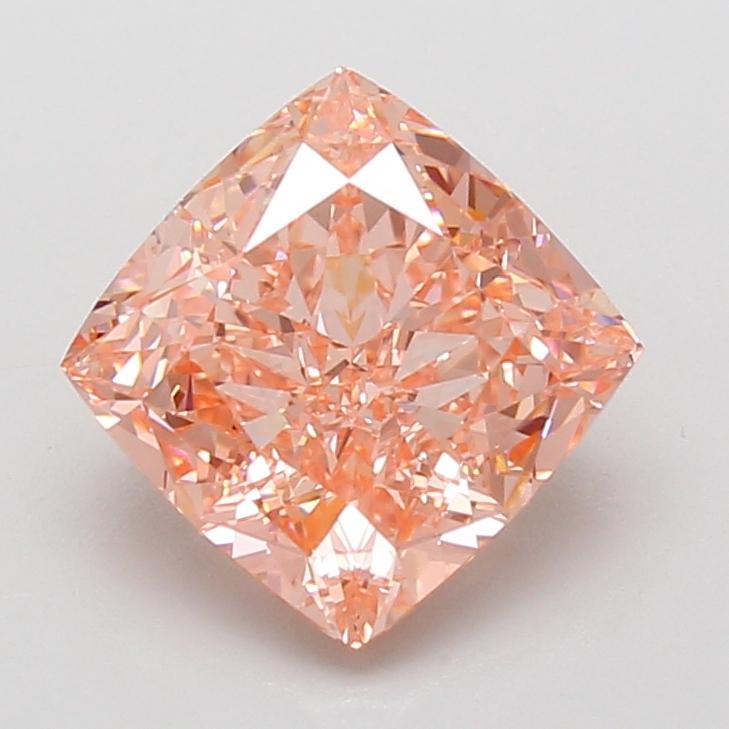 3.03 Ct. Fancy Vivid Pink Cushion Lab Grown Diamond
