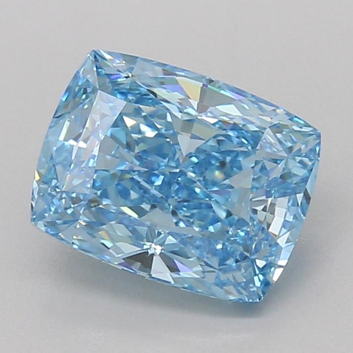 3.10 Ct. Fancy Vivid Blue Cushion Lab Grown Diamond