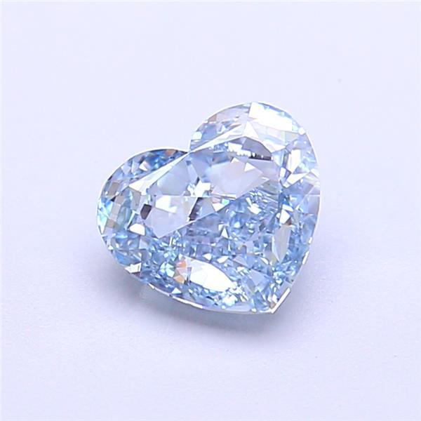 1.11 Ct. Fancy Vivid  Blue Heart Lab Grown Diamond
