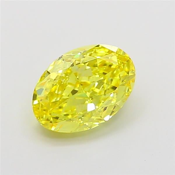 1.55 Ct. Fancy Vivid  Yellow Oval Lab Grown Diamond