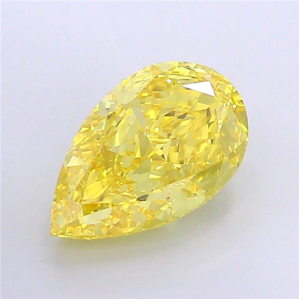 5.05 Ct. Fancy Vivid  Yellow Pear Lab Grown Diamond