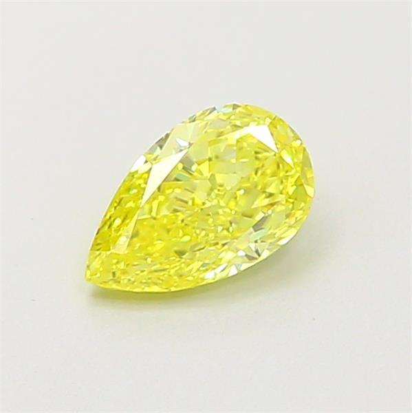 0.51 Ct. Fancy Vivid Yellow Pear Lab Grown Diamond