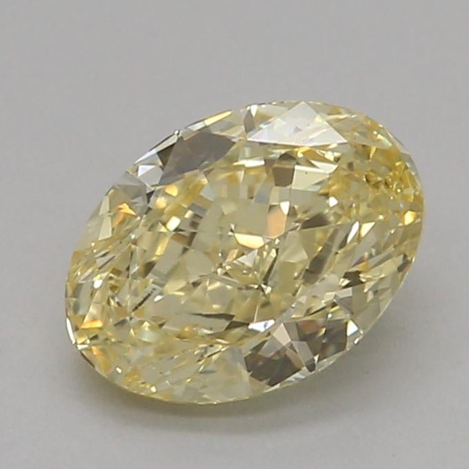 0.70 Ct. Fancy Intense Yellow Oval Lab Grown Diamond