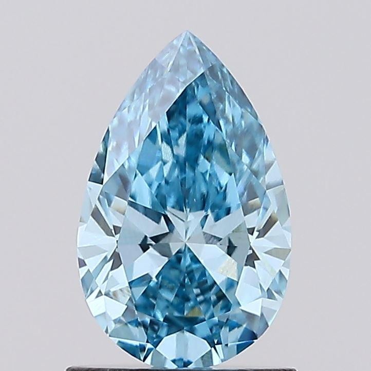 0.97 Ct. Fancy Vivid Blue Pear Lab Grown Diamond