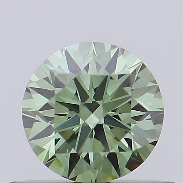 0.43 Ct. Fancy Vivid Green Round Lab Grown Diamond