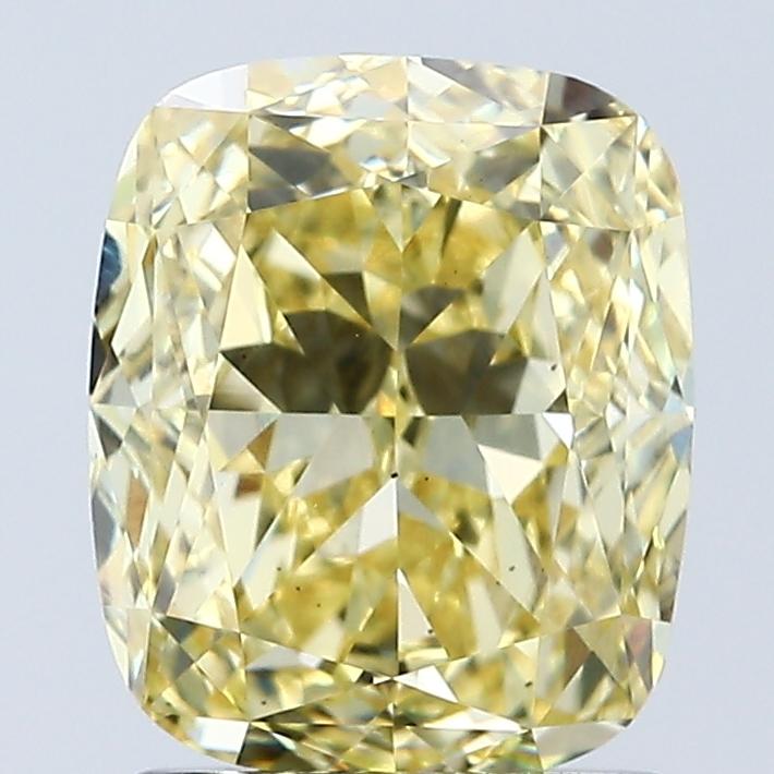 2.03 Ct. Fancy Intense Yellow Cushion Lab Grown Diamond