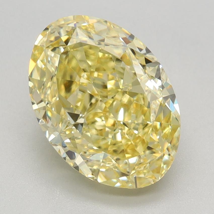 2.67 Ct. Fancy Vivid Yellow Oval Lab Grown Diamond