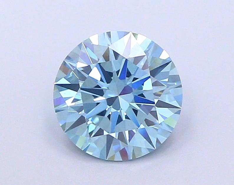 3.06 Ct. Fancy Vivid Blue Round Lab Grown Diamond