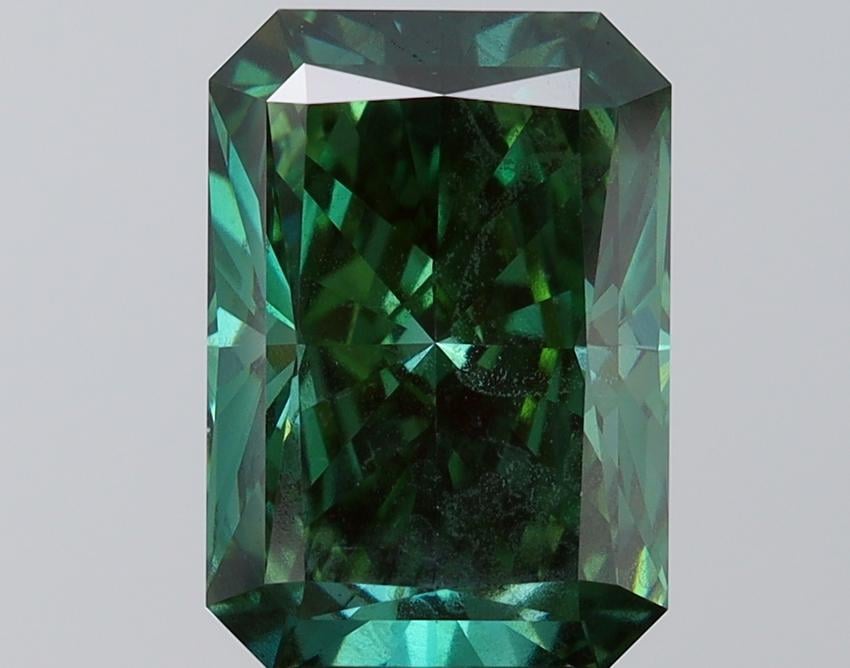 5.02 Ct. Fancy Vivid Green Radiant Lab Grown Diamond