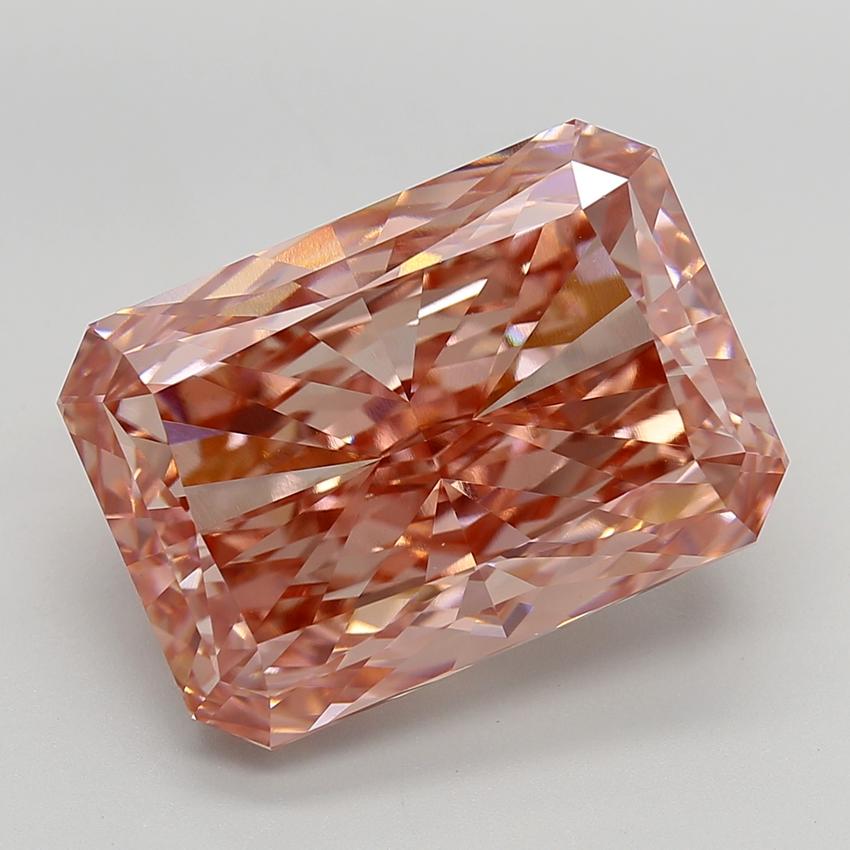 18.35 Ct. Fancy Vivid  Pink Radiant Lab Grown Diamond