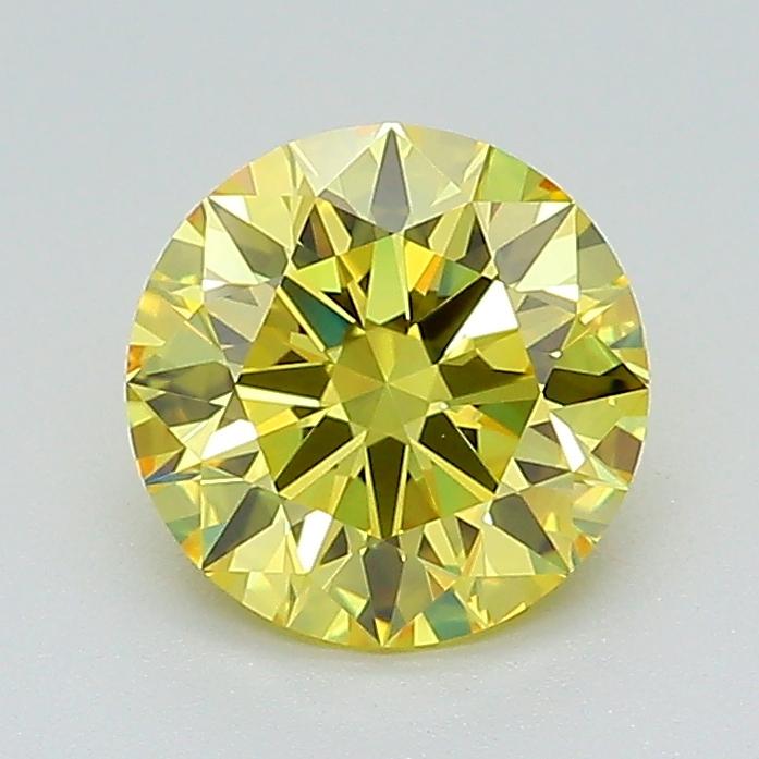 1.18 Ct. Fancy Vivid Yellow Round Lab Grown Diamond