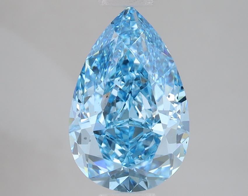 3.05 Ct. Fancy Vivid Blue Pear Lab Grown Diamond