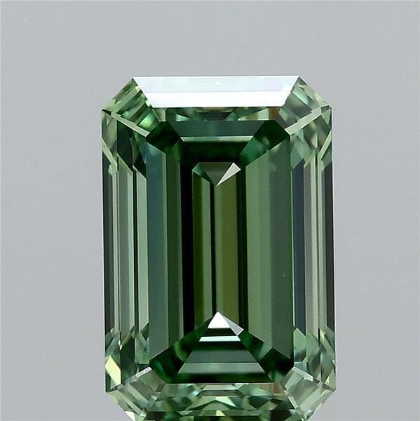 2.93 Ct. Fancy Vivid Green Emerald Lab Grown Diamond