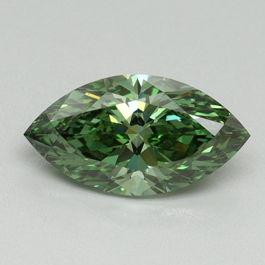 1.71 Ct. Fancy Vivid Green Marquise Lab Grown Diamond