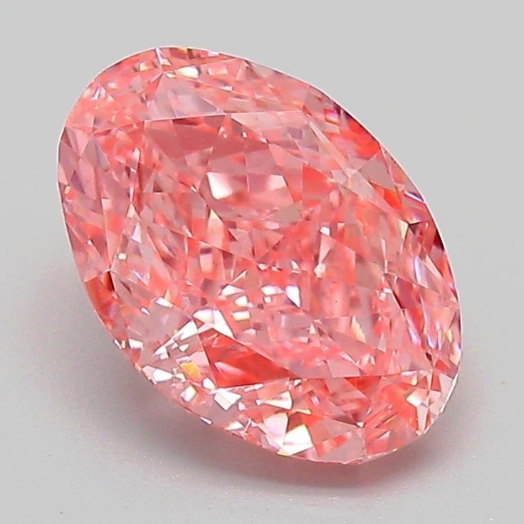 2.07 Ct. Fancy Vivid Pink Oval Lab Grown Diamond