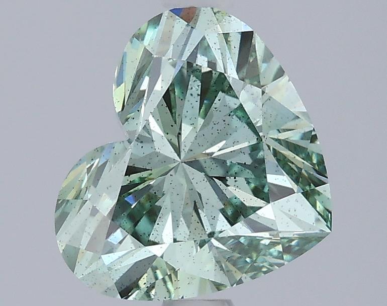 2.09 Ct. Fancy Vivid Green Heart Lab Grown Diamond