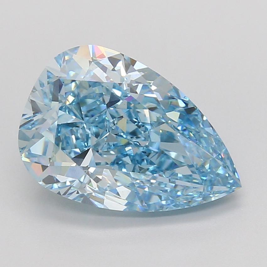 5.02 Ct. Fancy Vivid Blue Pear Lab Grown Diamond