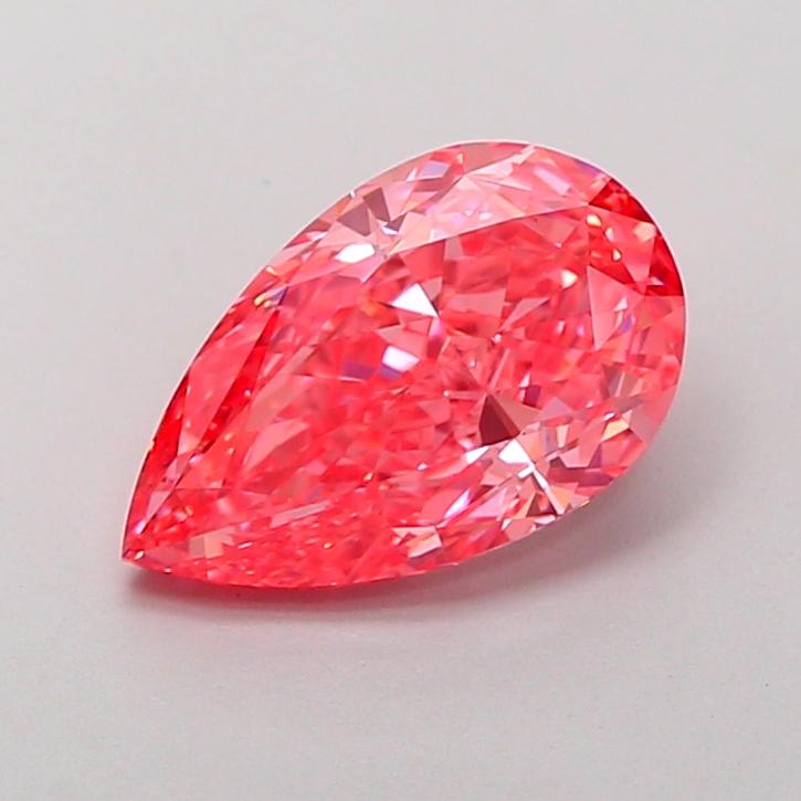 2.56 Ct. Fancy Vivid Pink Pear Lab Grown Diamond