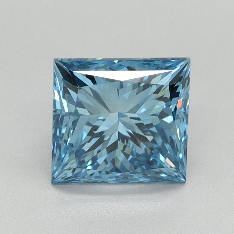 1.52 Ct. Fancy Vivid Blue Princess Lab Grown Diamond