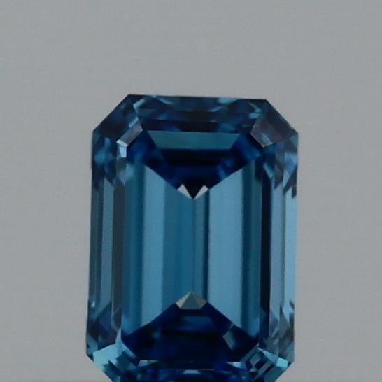 0.39 Ct. Fancy Vivid  Blue Emerald Lab Grown Diamond