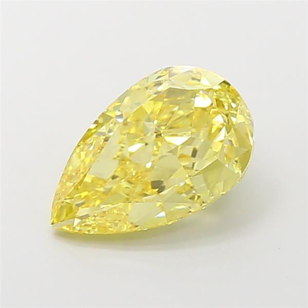 3.17 Ct. Fancy Vivid  Yellow Pear Lab Grown Diamond