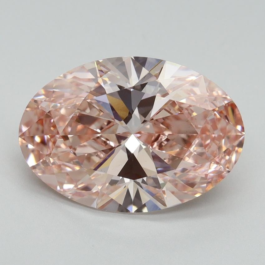 5.10 Ct. Fancy Vivid Pink Oval Lab Grown Diamond
