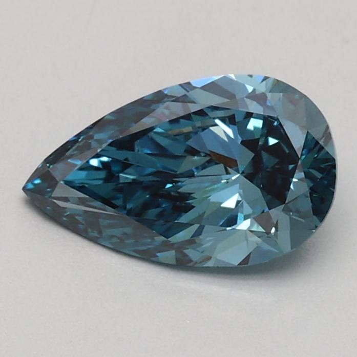 0.58 Ct. Fancy Vivid Blue Pear Lab Grown Diamond