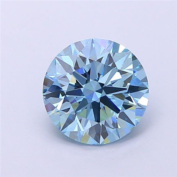 2.1 Ct. Fancy Vivid Blue Round Lab Grown Diamond