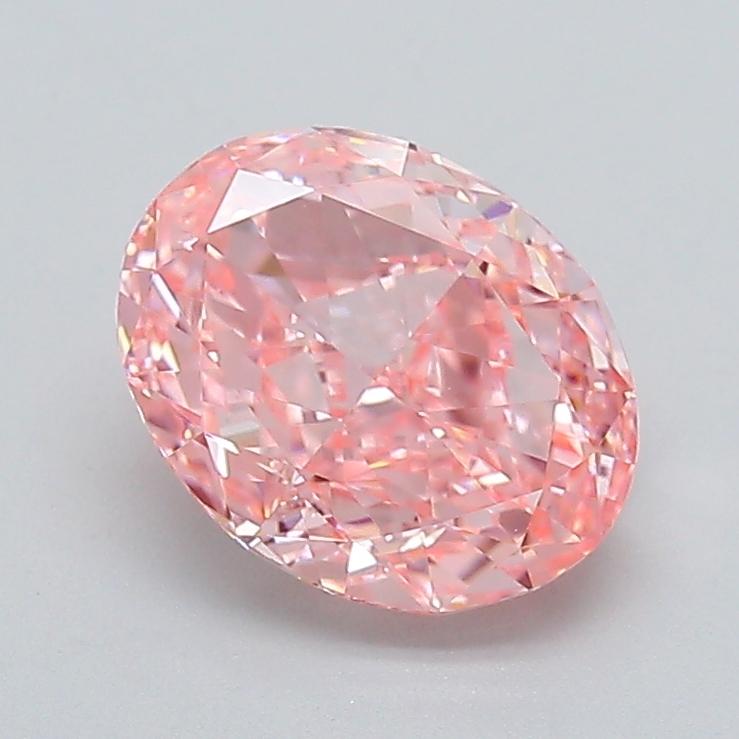 2.07 Ct. Fancy Vivid  Pink Oval Lab Grown Diamond