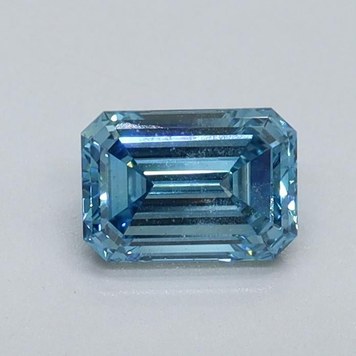 0.56 Ct. Fancy Vivid Blue Emerald Lab Grown Diamond