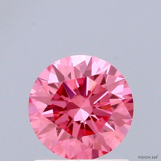 1.09 Ct. Fancy Vivid Pink Round Lab Grown Diamond