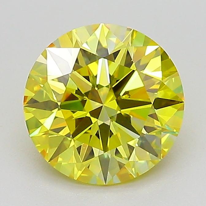 1.56 Ct. Fancy Vivid  Yellow Round Lab Grown Diamond