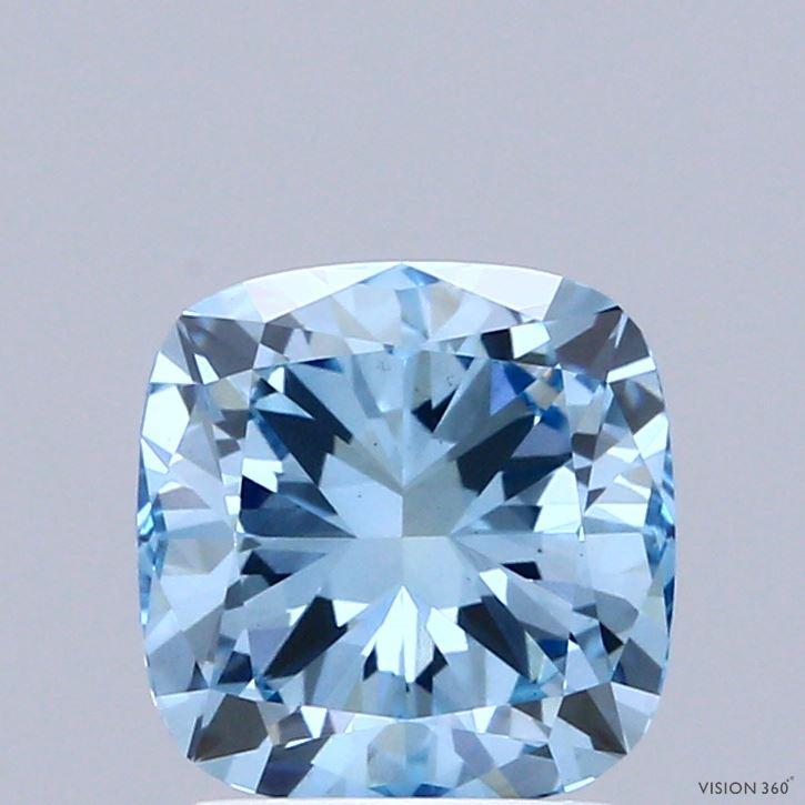 2.02 Ct. Fancy Vivid Blue Cushion Lab Grown Diamond