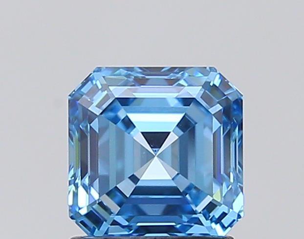 1.53 Ct. Fancy Vivid Blue Asscher Lab Grown Diamond